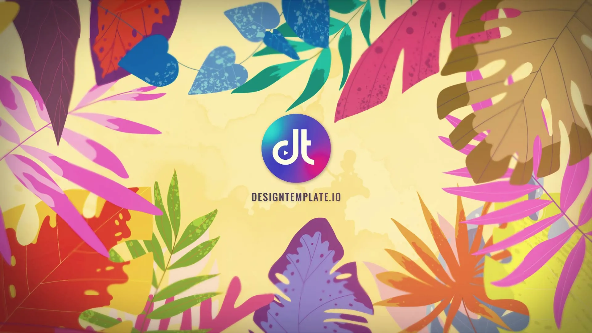 Colorful Leaf Design Brand Animation